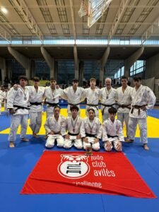 Los deportistas de Judo Club Avilés que acudieron a disputar el 'Puerta de Asturias'.