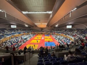 Una imagen del Palacio de Deportes de Santander durante la competición.