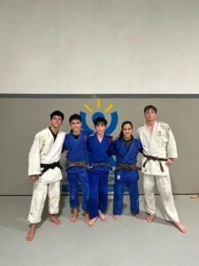 Los cinco judokas que participarán en la Supercopa de España de Vigo.
